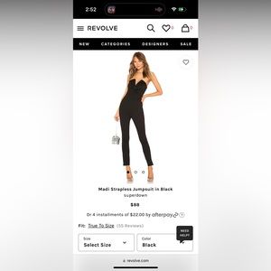 Superdown Black Jumpsuit - Size small